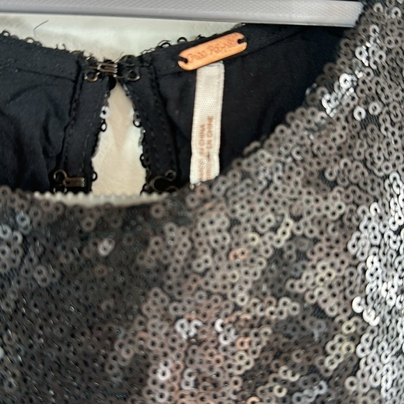 Free People Black Sequin Mini Dress, XS - Picture 6 of 7